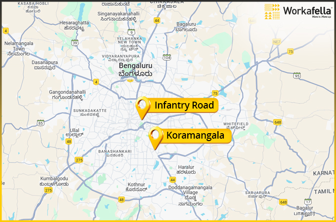 coworking space in Bangalore location 